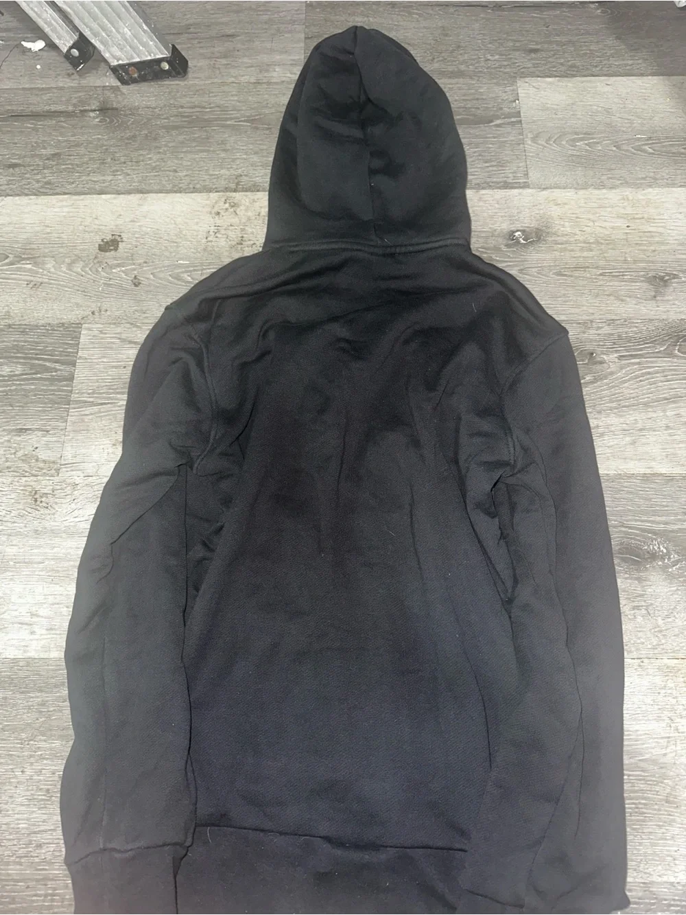 adidas Black Graphic Trefoil Hooded Sweatshirt